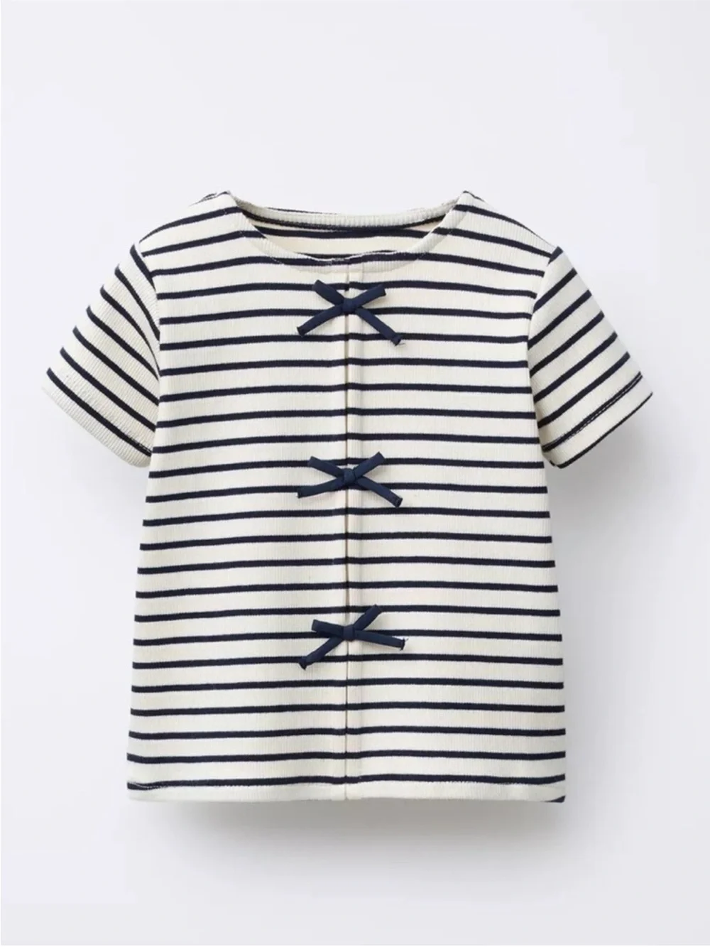 ZARA Kids Striped Short Sleeve Top